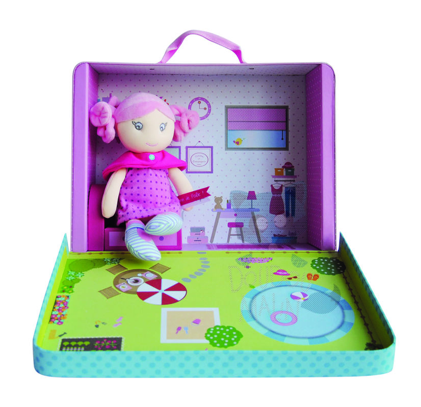  suitcase house and pink doll 